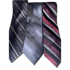 Lot Of 3 Vintage Silk Poly Striped Times Covington Arrow David Taylor